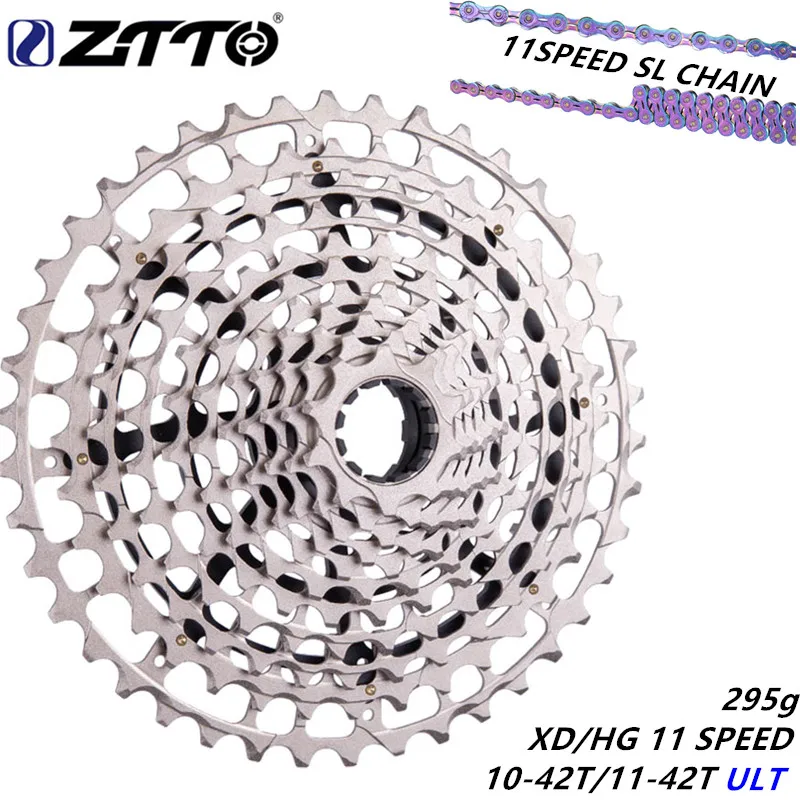 Фото ZTTO велосипед 11 скорость XD 10-42TCNC ультра светильник большой зуб маховик HG11-42T11