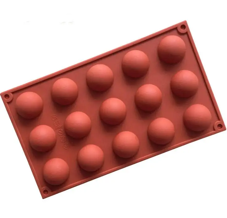 Креативная силиконовая форма для торта «сделай сам» с 15 ровными куполами, форма для шоколада с фотографией, 100 шт., свободная фотография/фотография SN2356