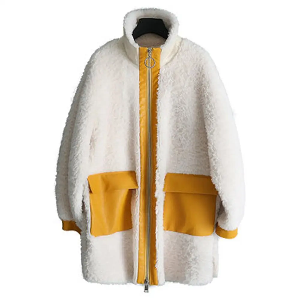 2019 New Womens Faux Fur Coat Wool Coat Stand Collar Long Style Winter Coat White Shearling Coat Leather Jacket
2019 New Womens Faux Fur Coat Wool Coat Stand Collar Long Style Winter Coat White Shearling Coat Leather Jacket