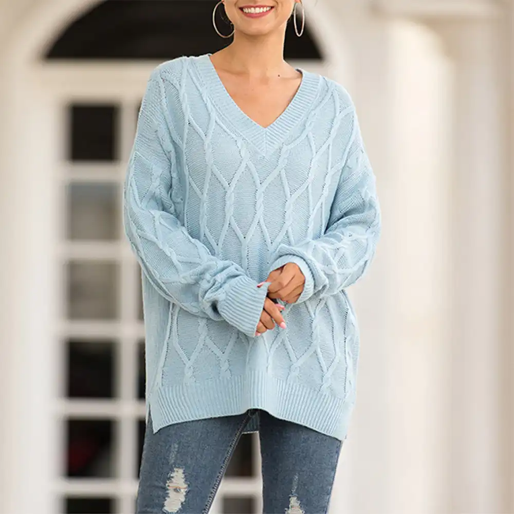 long sleeved sweater tops fall and winter oversized pullovers