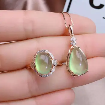100% Natural and Real Real Natural Prehnite jewelry set Natural Real Prehnite 925 sterling silver 1pc pendant,1pc ring 
100% Natural and Real Real Natural Prehnite jewelry set Natural Real Prehnite 925 sterling silver 1pc pendant,1pc ring