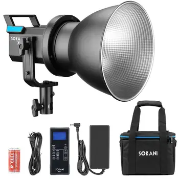 Sokani X60 80W LED Video Light 5600K Daylight Outdoor Photography lights with Bowens Mount 2.4G Remote Controller
Sokani X60 80W LED Video Light 5600K Daylight Outdoor Photography lights with Bowens Mount 2.4G Remote Controller