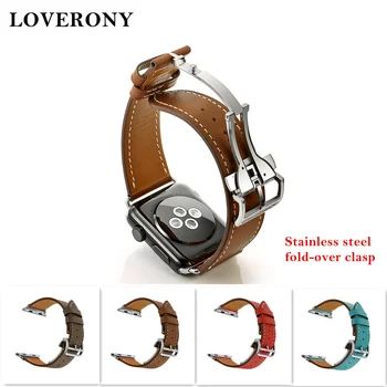 LOVERONY Watch Strap 38/40MM 42/44MM Genuine Leather Fold-Over-Clasp For Apple iWatch Series 5/4/3/2/1 Watchband Accessories
LOVERONY Watch Strap 38/40MM 42/44MM Genuine Leather Fold-Over-Clasp For Apple iWatch Series 5/4/3/2/1 Watchband Accessories