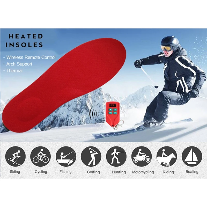 2000MAh Arch Support Heated Insoles with LED Digital Remote Control Thermal Rechargeable Heating Insoles for Skiing Cycling EU P
2000MAh Arch Support Heated Insoles with LED Digital Remote Control Thermal Rechargeable Heating Insoles for Skiing Cycling EU P