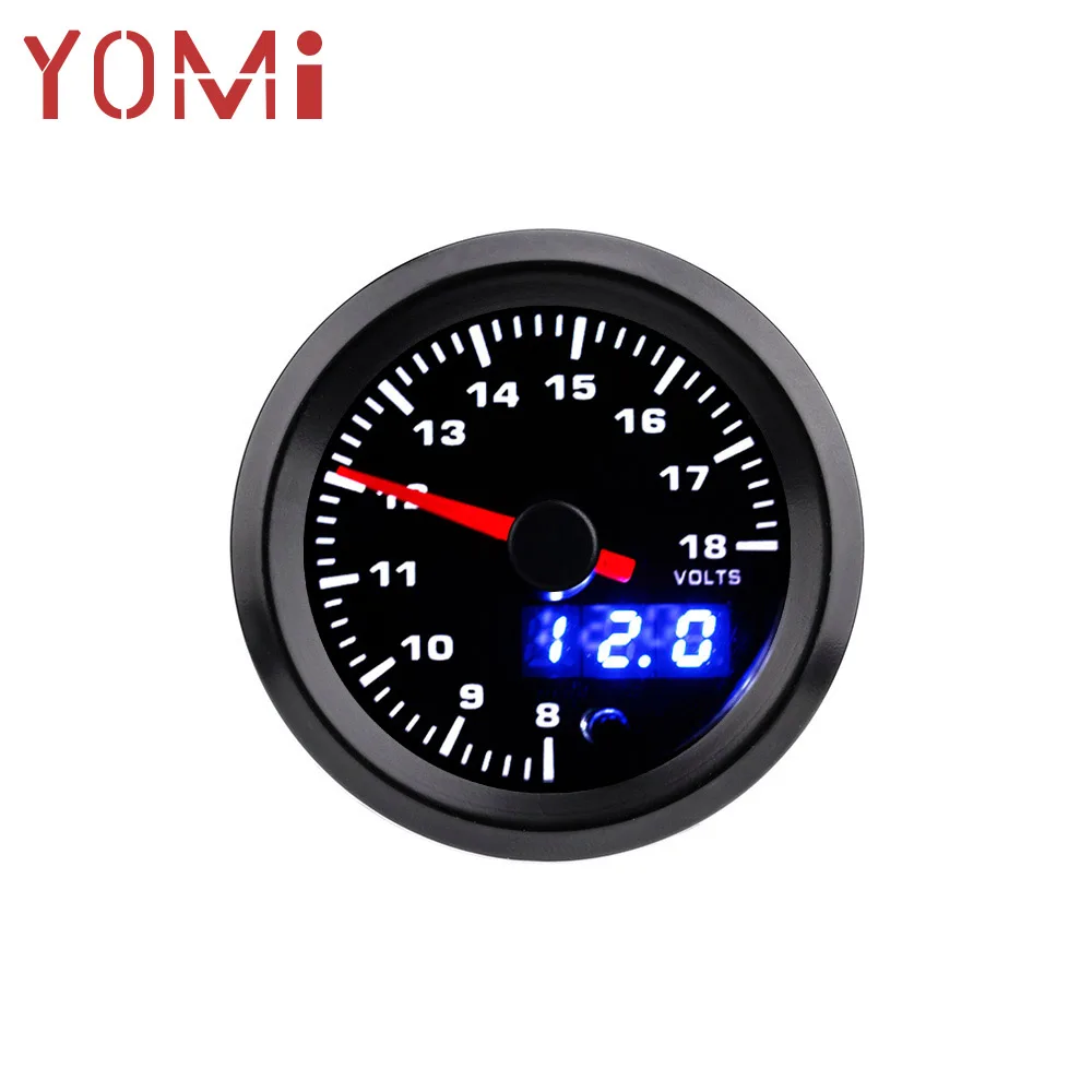 YOMI 2" 52mm 7 Colors LED Car Auto Voltmeter 8-18 Volt Gauge Analog/Digital Dual Display Voltage gauge
YOMI 2" 52mm 7 Colors LED Car Auto Voltmeter 8-18 Volt Gauge Analog/Digital Dual Display Voltage gauge
