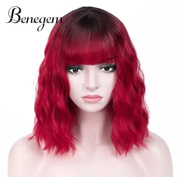 Benegem Short Wavy Synthetic Cosplay Wig for Women Red Bob Wig with Bangs 12 inch Non-Lace Heat Resistant Halloween Party Wig
Benegem Short Wavy Synthetic Cosplay Wig for Women Red Bob Wig with Bangs 12 inch Non-Lace Heat Resistant Halloween Party Wig