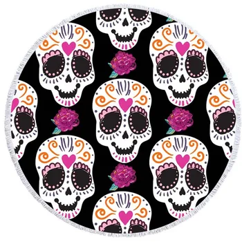 Free shipping Novelty Gothic Cool Sugar Skull Flower Pattern Tassels Large Round Swim Bath Surf Beach Towel Blanket Throw 150cm
Free shipping Novelty Gothic Cool Sugar Skull Flower Pattern Tassels Large Round Swim Bath Surf Beach Towel Blanket Throw 150cm