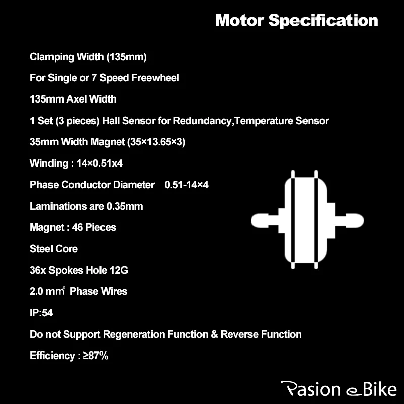 Мотор для электровелосипеда Paion 48 В 1500 Вт|hub motor electric|rear motor1500w hub |