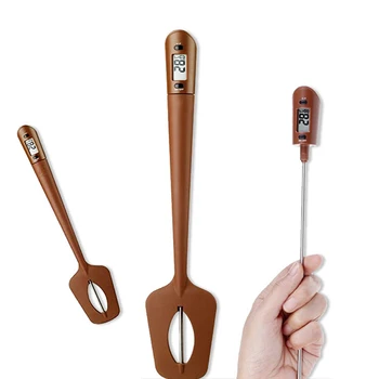 Digital Thermometer and Silicone Scraper Spatula Instant Cooking Temperature Reader Stirrer Ktichen Baking Cooking Tool Gadgets
Digital Thermometer and Silicone Scraper Spatula Instant Cooking Temperature Reader Stirrer Ktichen Baking Cooking Tool Gadgets