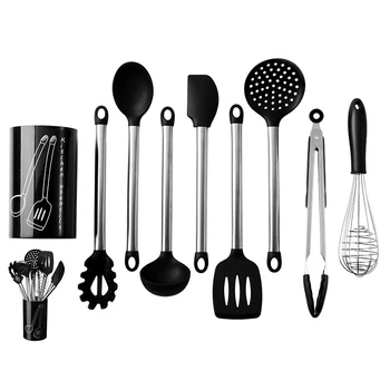 9pcs Silicone Stainless Steel Kitchenware Non-stick Cookware Cooking Tool Spatula Soup Spoon Ladle-Egg Turner With Storage Box
9pcs Silicone Stainless Steel Kitchenware Non-stick Cookware Cooking Tool Spatula Soup Spoon Ladle-Egg Turner With Storage Box