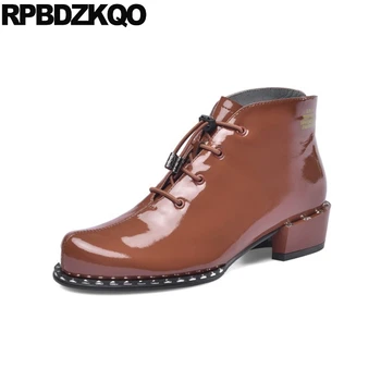 vintage stud shoes brand women winter boots genuine leather metal brown lace up rivet embellished black booties chunky patent
vintage stud shoes brand women winter boots genuine leather metal brown lace up rivet embellished black booties chunky patent