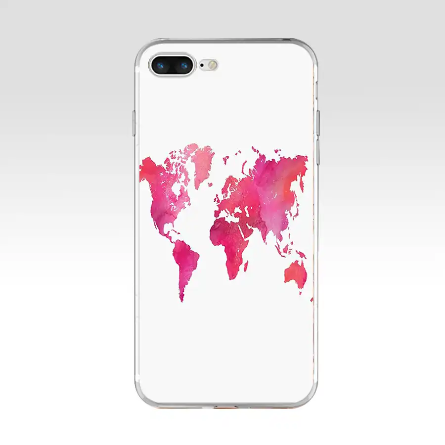 78aa world map gift soft silicone tpu cover phone case for