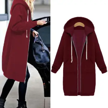 Chic Lady Solid Color Long Sleeve Casual Hooded Sweatshirt Coat Zipper Outwear
Chic Lady Solid Color Long Sleeve Casual Hooded Sweatshirt Coat Zipper Outwear