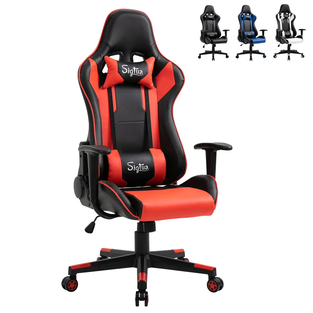 Sigtua WCG Gaming Chair Ergonomic Racing Office Computer Game Chair Adjustable Swivel Seat with Headrest and Lumbar Pillow
Sigtua WCG Gaming Chair Ergonomic Racing Office Computer Game Chair Adjustable Swivel Seat with Headrest and Lumbar Pillow