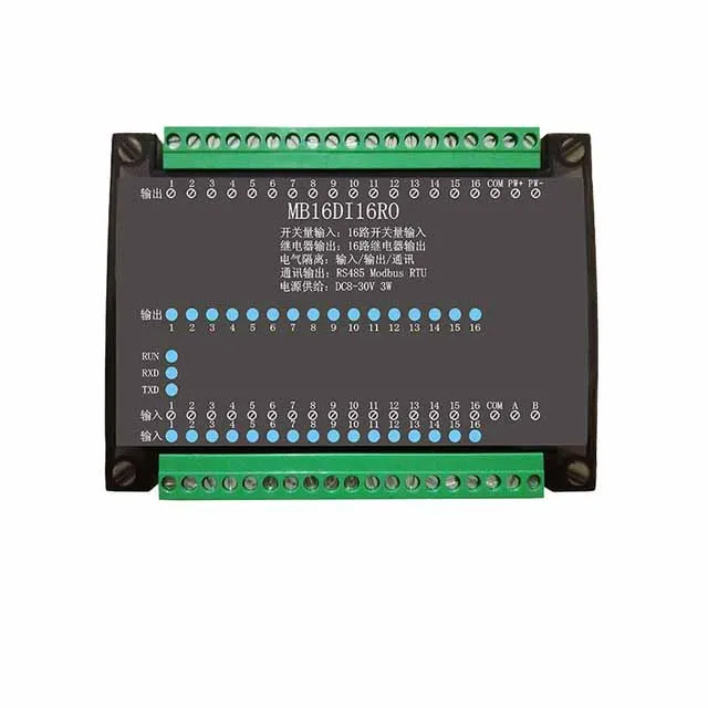 A19-- 16DI/16RO 16 Road digital isolation input 16 Road relay output module data acquisition control Board RS485 Modbus
A19-- 16DI/16RO 16 Road digital isolation input 16 Road relay output module data acquisition control Board RS485 Modbus