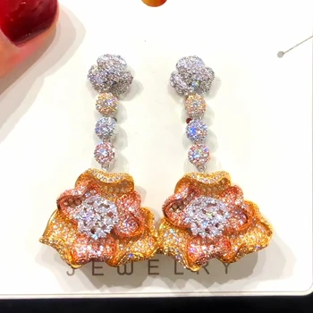 GODK 48MM Luxury Flower Long Dangle Earrings For Women Wedding Full Micro AAA Cubic Zircon Crystal CZ Dubai Bridal Drop Earrings
GODK 48MM Luxury Flower Long Dangle Earrings For Women Wedding Full Micro AAA Cubic Zircon Crystal CZ Dubai Bridal Drop Earrings
