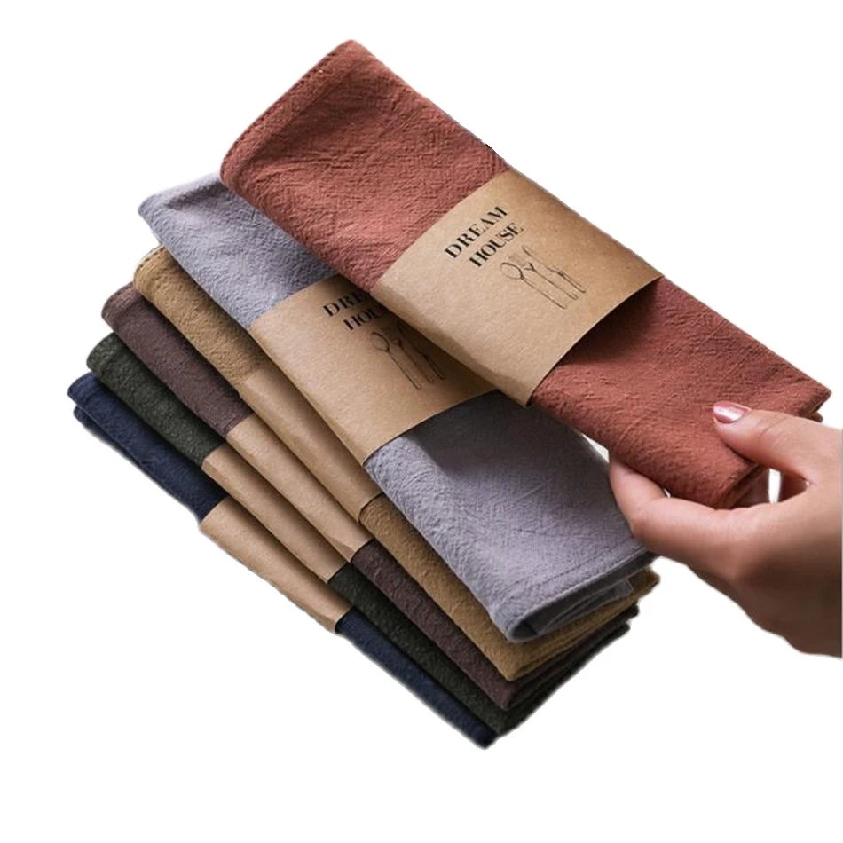 6PCS Linen Napkins Japanese Style Reusable Cloth Table Mat Kitchen Tableware Durable Towel Dining Room for Family Dinner Wedding
6PCS Linen Napkins Japanese Style Reusable Cloth Table Mat Kitchen Tableware Durable Towel Dining Room for Family Dinner Wedding