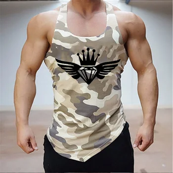 

2020 Gyms Brand Clothes Gyms engineers Men's Singlets vest casual Gyms Body fitness men Bodybuilding loose cotton tank tops