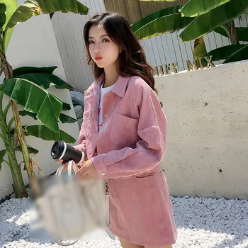 Spring Fall Women Sweet Pink Casual Set Button Short Jacket Coat And Mini Skirt Suit Female Two Piece Corduroy Skirt Set
Spring Fall Women Sweet Pink Casual Set Button Short Jacket Coat And Mini Skirt Suit Female Two Piece Corduroy Skirt Set