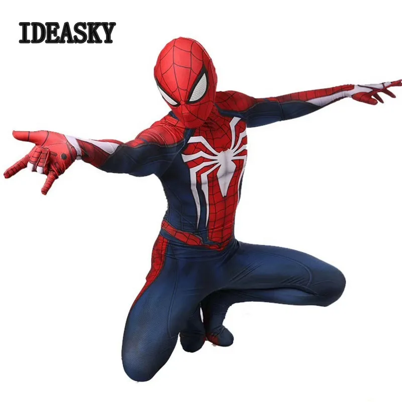 PS4 insomniac Человек паук косплей костюм Человека паука супергероя для взрослых