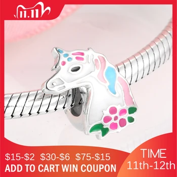 Hot 925 Sterling Silver Pink Gorgeous Unicorn Enamel Stopper Spacer Beads Fit Original European Charm Bracelet Jewelry making
Hot 925 Sterling Silver Pink Gorgeous Unicorn Enamel Stopper Spacer Beads Fit Original European Charm Bracelet Jewelry making