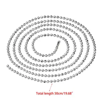 50 Ball Chain Necklace for Men 24 inches Nickel Plated 2.4mm Ball Bead Chain Adjustable Metal Pull Chain Jewelry Findings
50 Ball Chain Necklace for Men 24 inches Nickel Plated 2.4mm Ball Bead Chain Adjustable Metal Pull Chain Jewelry Findings