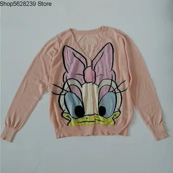 Autumn V Collar Jacquard Donald Duck Pink Age-reducing Ice Silk Sun Protection Outside The Clothes Air Conditioning Knitting
Autumn V Collar Jacquard Donald Duck Pink Age-reducing Ice Silk Sun Protection Outside The Clothes Air Conditioning Knitting