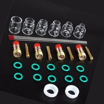 30pcs/Set Practical TIG Welding Stubby Gas Lens Heat Cup Kit For Tig WP-17 / 18/26 Torch Welding Tools
30pcs/Set Practical TIG Welding Stubby Gas Lens Heat Cup Kit For Tig WP-17 / 18/26 Torch Welding Tools