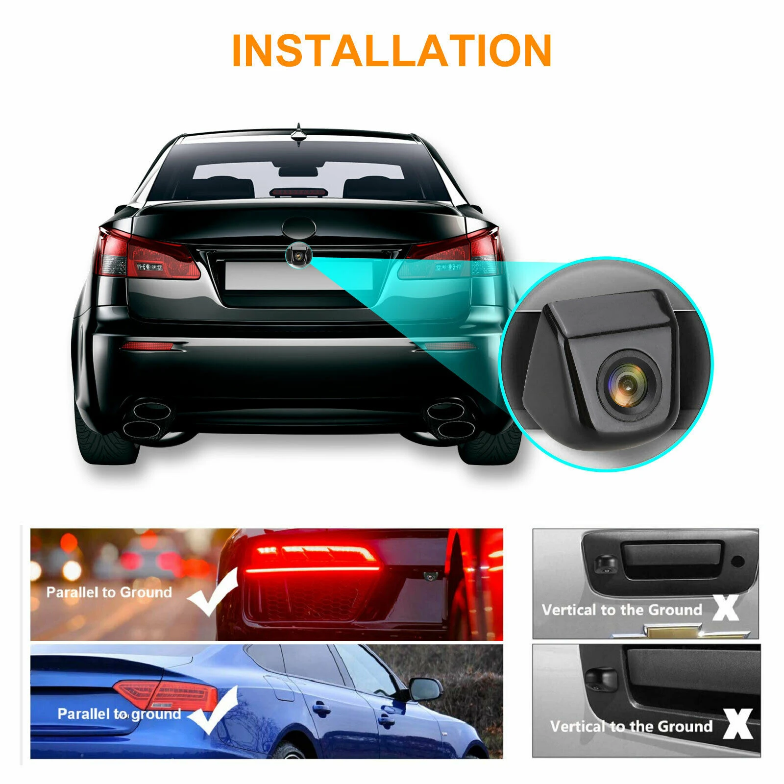 DC 12V 170° CMOS Car Rear View Reverse Backup Parking Camera Waterproof Night Vision HD Car Boat Trailer Camper Truck Vehicle
DC 12V 170° CMOS Car Rear View Reverse Backup Parking Camera Waterproof Night Vision HD Car Boat Trailer Camper Truck Vehicle