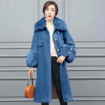 Autumn Winter Coat Women Clothes 2020 Fox Fur Collar Wool Jacket Real Fur Coat Sheep Shearling Korean Suede Lining Tops ZT3664
Autumn Winter Coat Women Clothes 2020 Fox Fur Collar Wool Jacket Real Fur Coat Sheep Shearling Korean Suede Lining Tops ZT3664