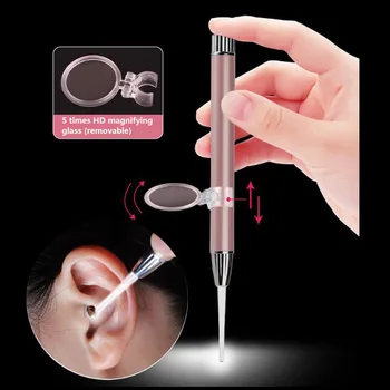 Portable Children Magnifier LED Flash Light Luminous Ear Wax Cleaner Spoon Earwax Remover Cleaning Pick Ear Care Tool 
Portable Children Magnifier LED Flash Light Luminous Ear Wax Cleaner Spoon Earwax Remover Cleaning Pick Ear Care Tool