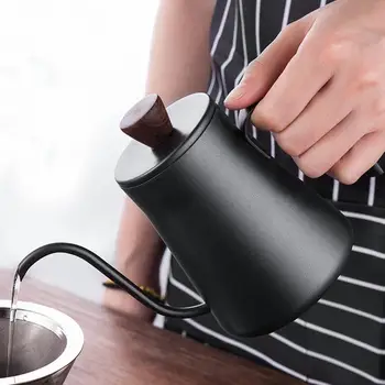 400ml Mini Stainless Steel Thicken Coffee Dripper Kettle,Cafe Kitchen Black Coffee pot with long bent spout comfortable handle
400ml Mini Stainless Steel Thicken Coffee Dripper Kettle,Cafe Kitchen Black Coffee pot with long bent spout comfortable handle