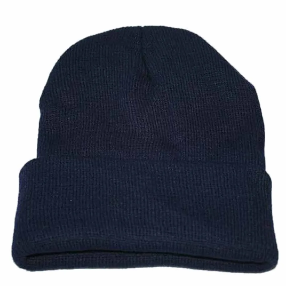 Вязаная шапка унисекс в стиле хип хоп зимняя Лыжная однотонная для взрослых