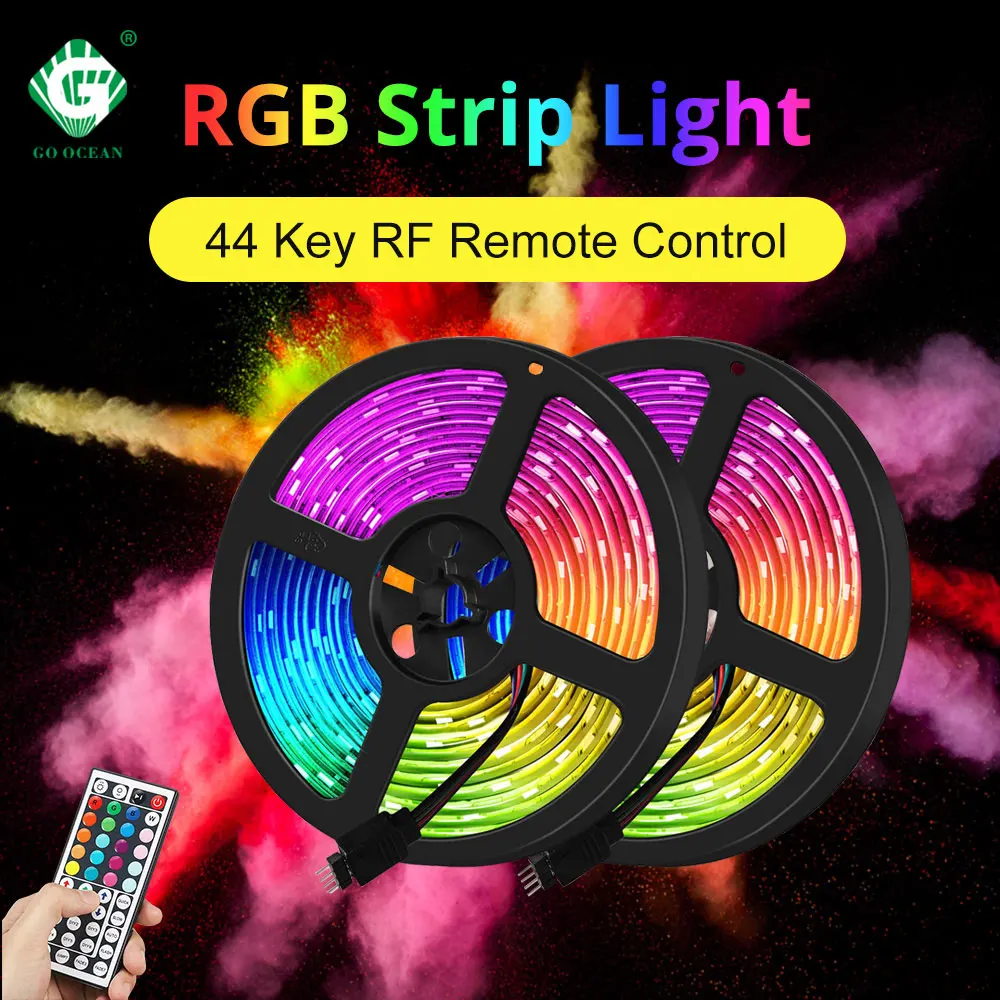 5m 10m Waterproof LED RGB Strip Light SMD5050 RF Remote Control Lights Adapter Tape Flexible Ribbon Lamp Led Strip Party Home
5m 10m Waterproof LED RGB Strip Light SMD5050 RF Remote Control Lights Adapter Tape Flexible Ribbon Lamp Led Strip Party Home