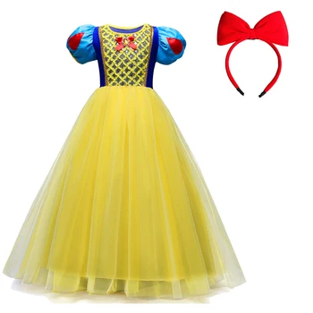 Girls Snow White Princess Dress Children Carnival Christmas Party Clothes Kids Birthday Cosplay Costume and Wig Accessories 
Girls Snow White Princess Dress Children Carnival Christmas Party Clothes Kids Birthday Cosplay Costume and Wig Accessories