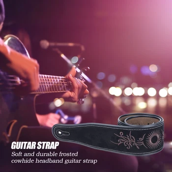 Black Wear Resistant Classic Leather Guitar Strap Adjustable Belt Musical Instrument Part Accessories New For Music Lovers
Black Wear Resistant Classic Leather Guitar Strap Adjustable Belt Musical Instrument Part Accessories New For Music Lovers
