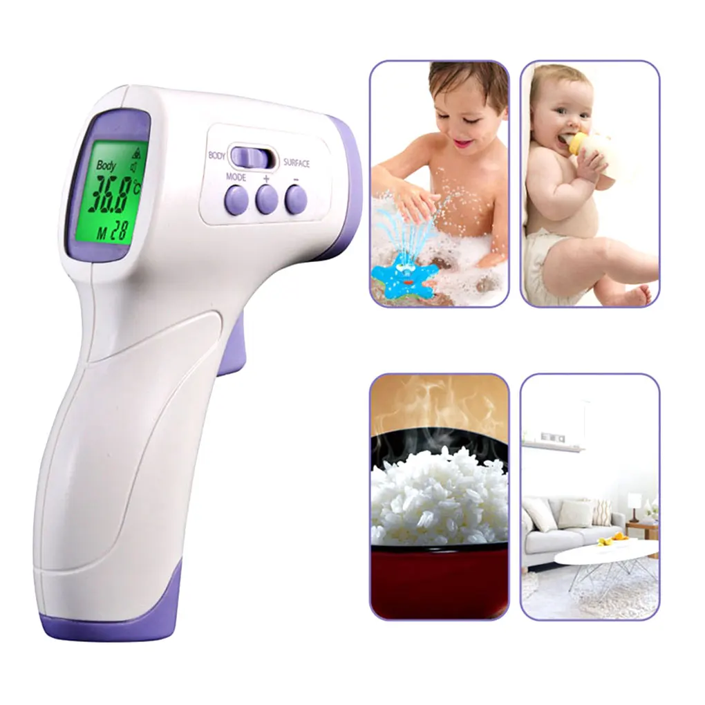LCD Backlight Body Thermometer Non-contact Infrared Thermometer Celsius Fahrenheit Temperature Portable Temperature Measure Tool
LCD Backlight Body Thermometer Non-contact Infrared Thermometer Celsius Fahrenheit Temperature Portable Temperature Measure Tool