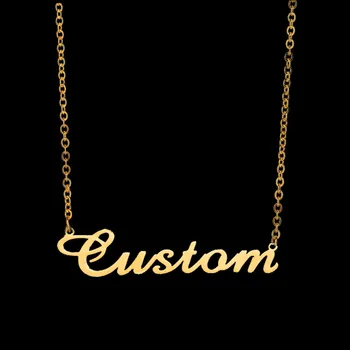 Fashion Customized Stainless Steel Name Necklace Personalized Letter Gold Color Choker Necklace Pendant Nameplate Gift
Fashion Customized Stainless Steel Name Necklace Personalized Letter Gold Color Choker Necklace Pendant Nameplate Gift