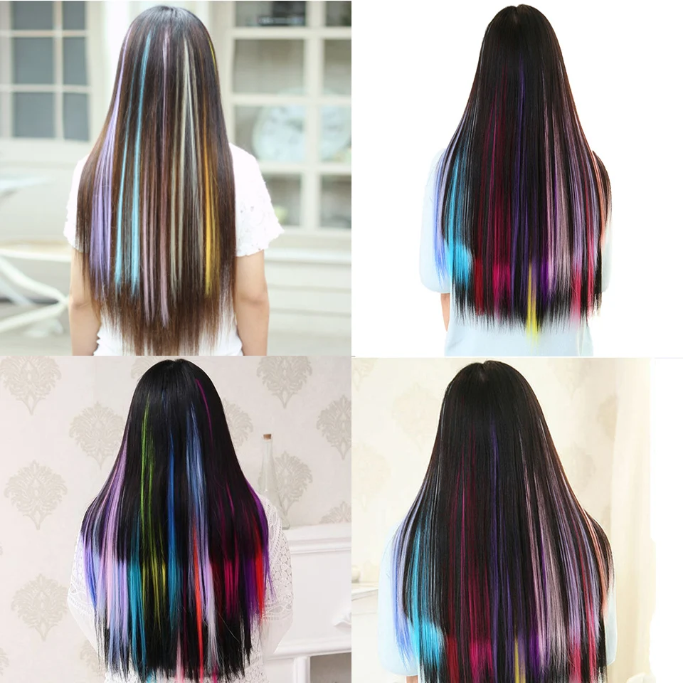 Pure Color Straight Hair Extensions H60e77463b67b4d75acd2874aa12fff9bE.jpg - Pure Color Straight Hair Extensions