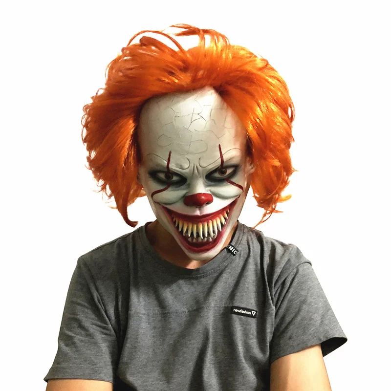 Yacn Pennywise Mask Halloween Mask Latex Scary Clown Mask Men Stephen King's It Costume Adult Pennywise the Clown Costume
Yacn Pennywise Mask Halloween Mask Latex Scary Clown Mask Men Stephen King's It Costume Adult Pennywise the Clown Costume