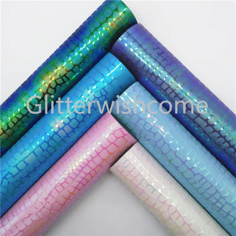 Glitterwishcome 21X29CM A4 Size Vinyl For Bows Iridescent Embossed Crocodile Leather Fabirc Faux Leather Sheets for Bows, GM571A
Glitterwishcome 21X29CM A4 Size Vinyl For Bows Iridescent Embossed Crocodile Leather Fabirc Faux Leather Sheets for Bows, GM571A