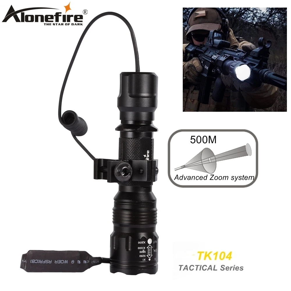 TK104 L2 LED 2200LM Tactical Gun Flashlight 5mode Pistol Handgun Torch Light Lamp Taschenlampe+gun scope mount+remote switch
TK104 L2 LED 2200LM Tactical Gun Flashlight 5mode Pistol Handgun Torch Light Lamp Taschenlampe+gun scope mount+remote switch