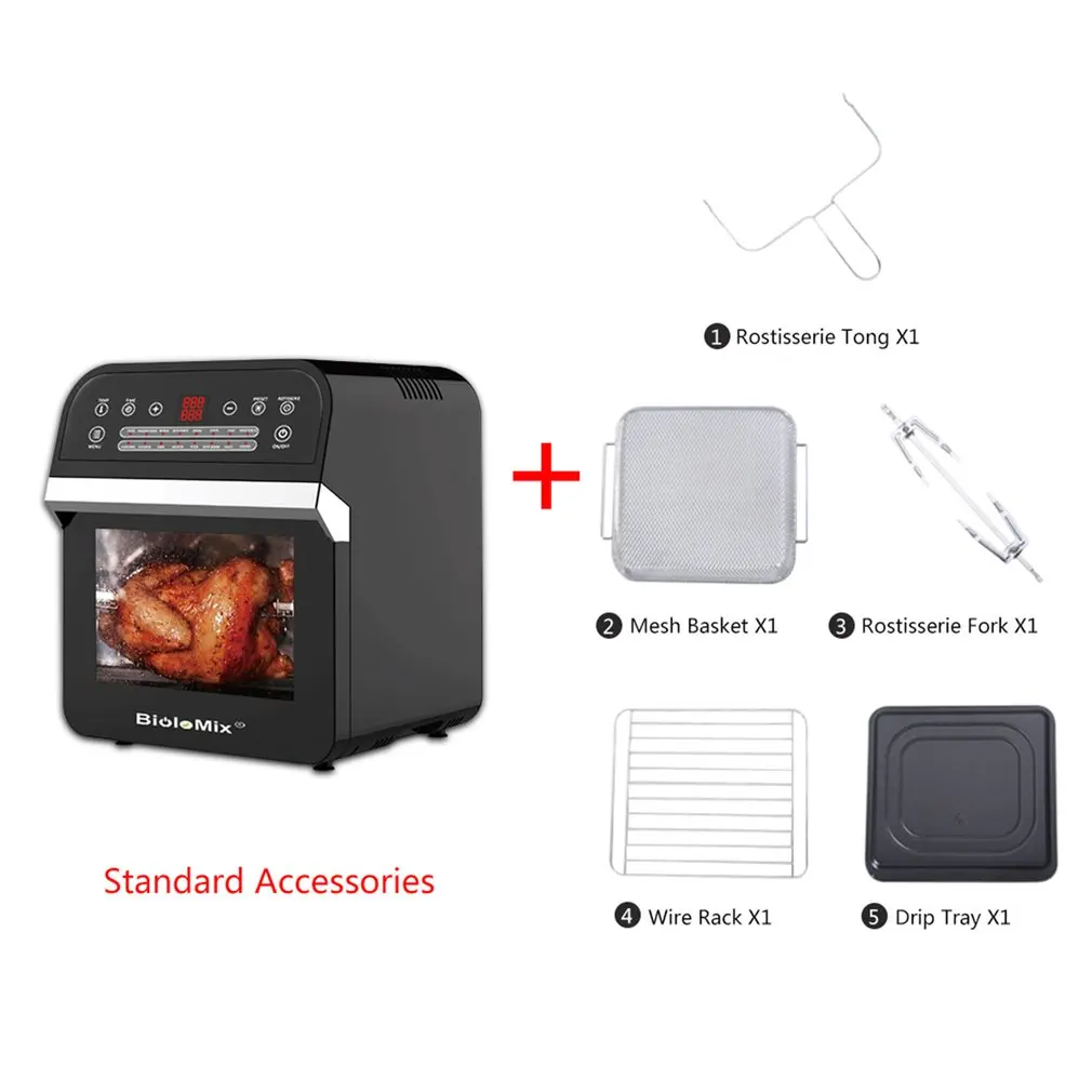 1500W 3.6L Large Capacity Intelligent Temperature Control Commercial Electric Air Fryer Smokeless Kitchen Cooker EU Plug Black
1500W 3.6L Large Capacity Intelligent Temperature Control Commercial Electric Air Fryer Smokeless Kitchen Cooker EU Plug Black
