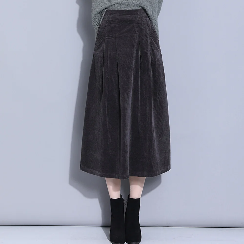 Corduroy Skirt Female Autumn Winter 2019 New Long A Line Skirt High Waist Pleated Skirt Japanese Style Loose Casual Skirts
Corduroy Skirt Female Autumn Winter 2019 New Long A Line Skirt High Waist Pleated Skirt Japanese Style Loose Casual Skirts
