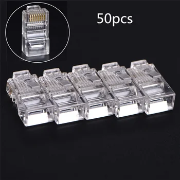 50PCS RJ45 CAT5 CAT5e Crystal Network Modular Connector Plug 8P8C Rj45 Plug Terminals Ethernet Cable Head Plug For Computers
50PCS RJ45 CAT5 CAT5e Crystal Network Modular Connector Plug 8P8C Rj45 Plug Terminals Ethernet Cable Head Plug For Computers