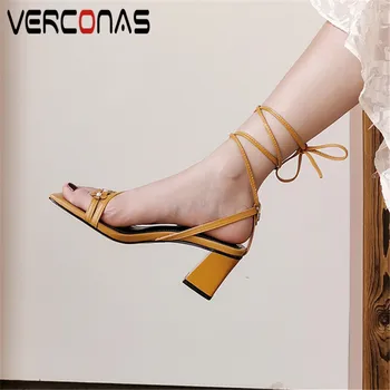 VERCONAS Woman Sandals Summer 2020 Genuine Leather Woman Pumps Summer Flower Decoration Pearl Square Toe Square Heel Shoes Woman
VERCONAS Woman Sandals Summer 2020 Genuine Leather Woman Pumps Summer Flower Decoration Pearl Square Toe Square Heel Shoes Woman