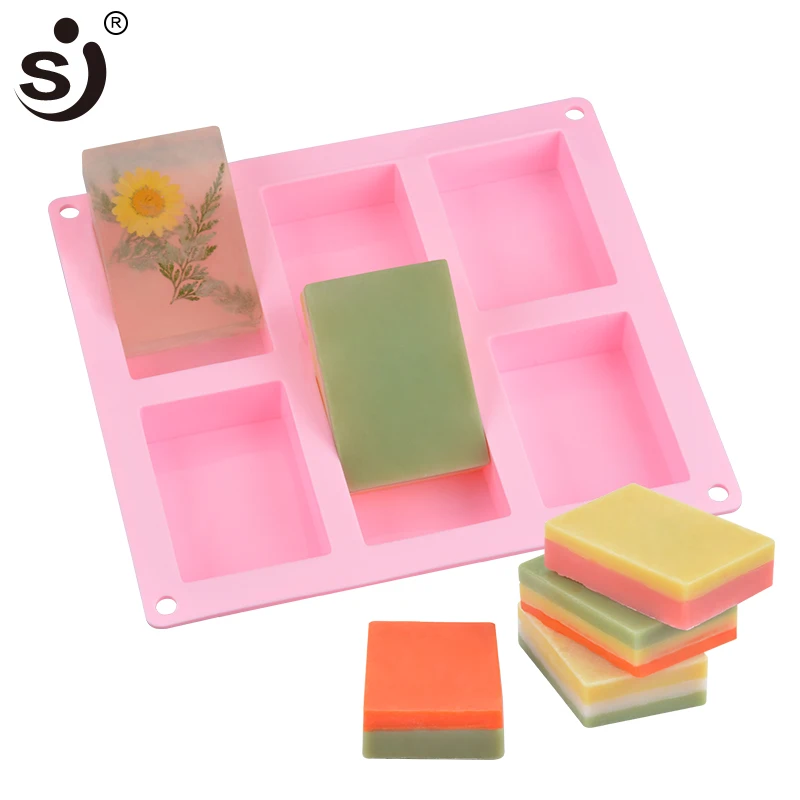 SJ 3d Craft DIY Soap Molds For Soap Making 6 Cavity Rectangular Forms Silicone Molds Fondant Handmade Mould
SJ 3d Craft DIY Soap Molds For Soap Making 6 Cavity Rectangular Forms Silicone Molds Fondant Handmade Mould