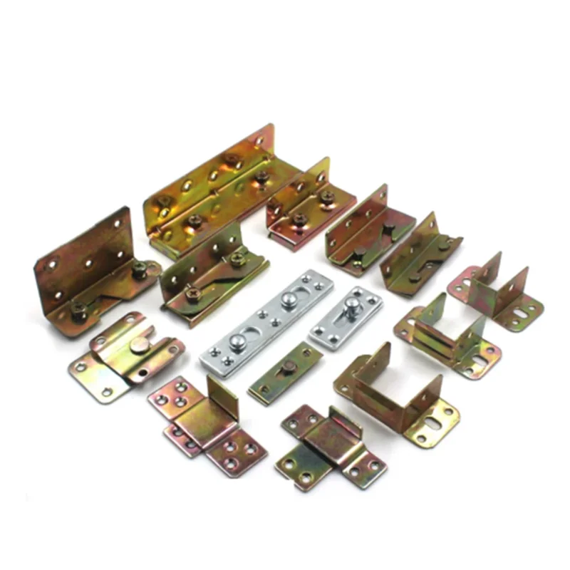 Generic 4pair Metal Bed Bracket Hinge Fastener Wood Board Connector For