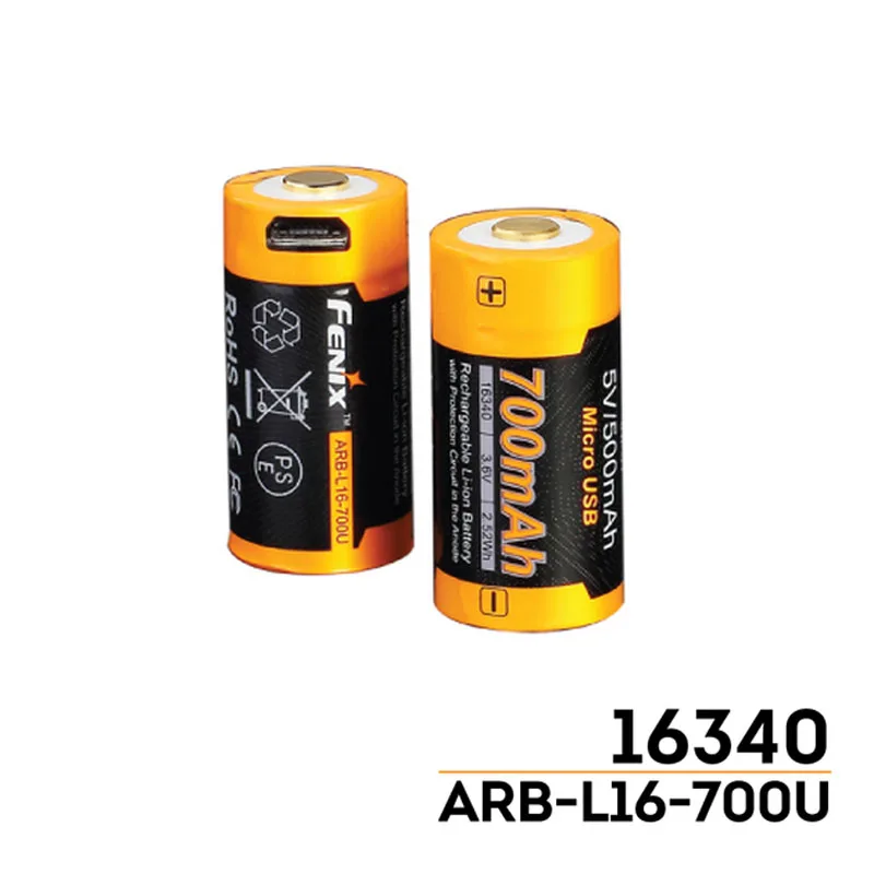 2 шт Fenix ARB-L16-700U USB литий-ионная аккумуляторная батарея 16340 | Лампы и освещение