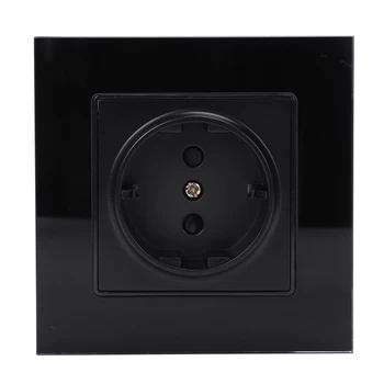 Black Eu Standard Power Socket,White Crystal Glass Panel,Ac 110~250V 16A Wall Power Socket
Black Eu Standard Power Socket,White Crystal Glass Panel,Ac 110~250V 16A Wall Power Socket